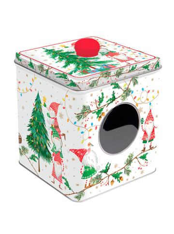 Easy Life Voorraadpot "Ready for Christmas" wit/groen - (B)13 x (H)14,5 x (D)13 cm