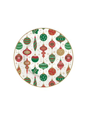 Easy Life Talerzyki deserowe (4 szt.) w kolorze zielono-czerwonym - Ø 19 cm