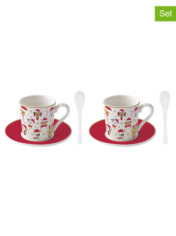 Easy Life 4-częściowy zestaw w kolorze biało-czerwonym