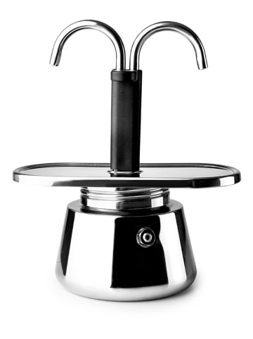 Ibili Mini-Espressomaschine in Silber/ Schwarz - 90 ml