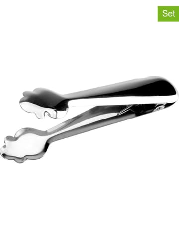 Ibili 2-delige set: roestvrijstalen ijstangen - (L)19 cm