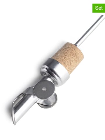 Ibili 2-delige set: tuiten zilverkleurig/lichtbruin - (L)12 cm