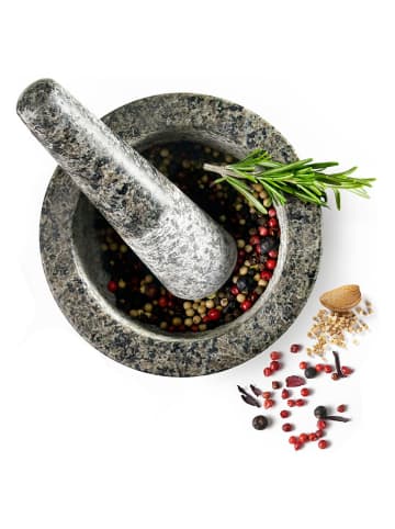 Ibili 2-delige set: vijzel en stamper grijs