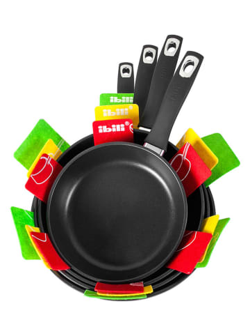 Ibili 3-delige set: pannenbeschermers rood/groen.geel