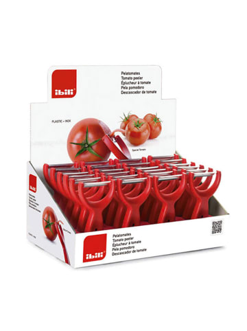 Ibili 2-delige set: tomatenschilmessen rood - (L)15 cm