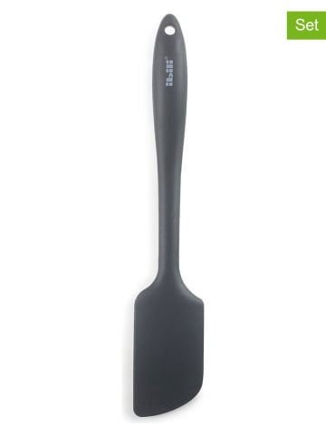Ibili 2-delige set: deegspatels zwart - (H)12 cm