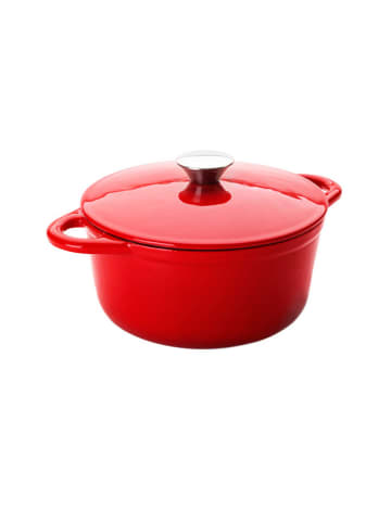 Utilinox 2-delige set: pan met deksel rood - Ø 24 cm