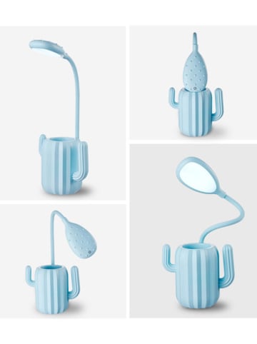 Techkidz Pojemnik "LED Kaktus" w kolorze błękitnym na długopisy - 3+