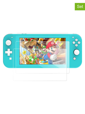 Techkidz 2er-Set: Schutzhülle für Nintendo Switch Lite in Türkis