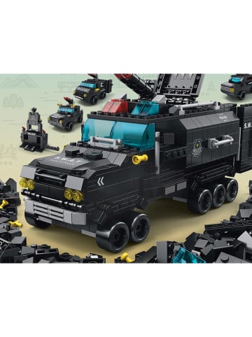 Techkidz 1000-częściowy zestaw konstrukcyjny "Police" w kolorze czarnym - 6+