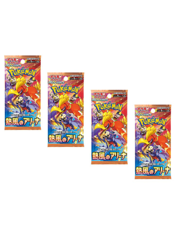 Pokémon 4er-Set: Pokémon Boosters "Heat Wave Arena" - ab 3 Jahren
