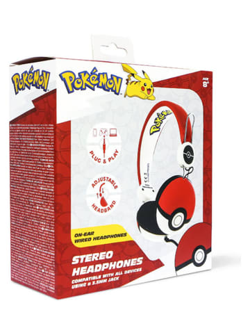 Techkidz Słuchawki nauszne Bluetooth "Pokéball" w kolorze czerwono-białym