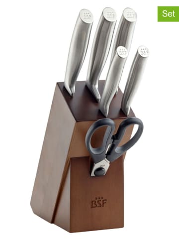 Zwilling 7-delig messenblokset "Chigaco" bruin/zilverkleurig