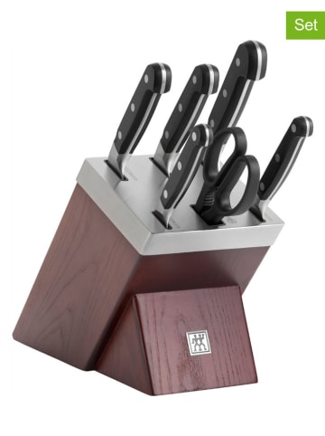 Zwilling 7tlg. Messerblock-Set in Braun/ Schwarz