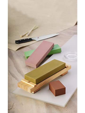 Zwilling 2-delige wetsteenhouderset beige/bruin - (L)23 x (B)7 cm