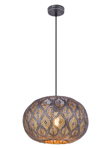 Globo lighting Lampa wisząca LED w kolorze czarno-srebrnym - wys. 120 x Ø 30 cm