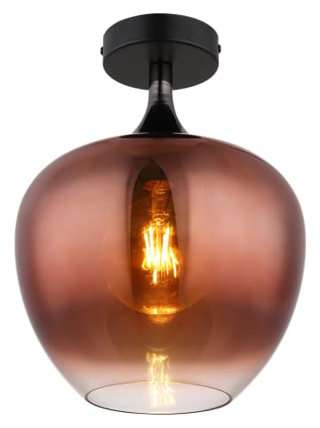 Globo lighting Plafonnière zwart/bruin - (H)31,5 x Ø 24 cm
