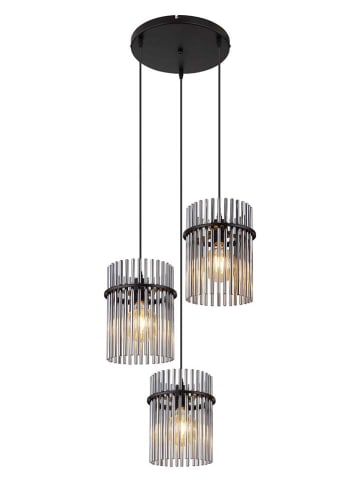 Globo lighting Lampa wisząca "Gorley" w kolorze czarno-szarym - Ø 47 cm
