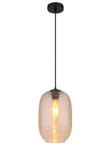 Globo lighting Hanglamp "Jefrey" zwart/beige - (H)120 x Ø 20 cm