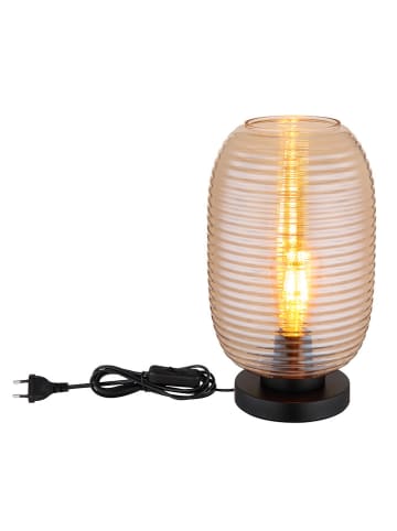 Globo lighting Lampa stołowa "Jefrey" w kolorze czarno-beżowym - wys. 34,5 x Ø 20 cm