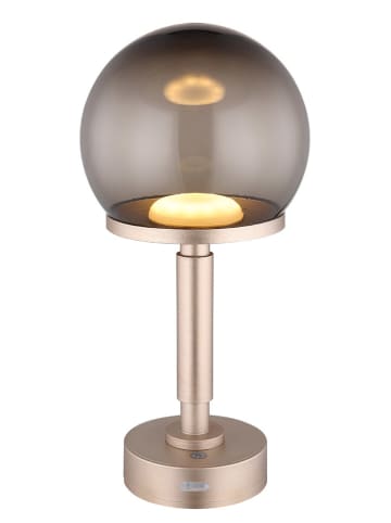 Globo lighting Lampa stołowa LED w kolorze kremowo-szarym - wys. 31,5 x Ø 15 cm