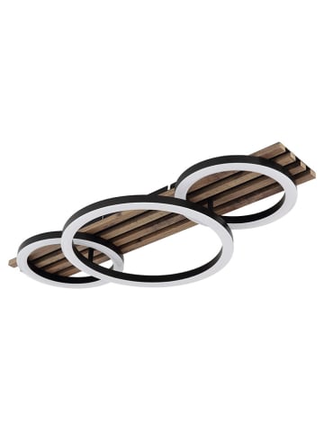 Globo lighting Lampa sufitowa LED "Tisha" w kolorze brązowo-czarnym - wys. 9,5 x Ø 30 cm