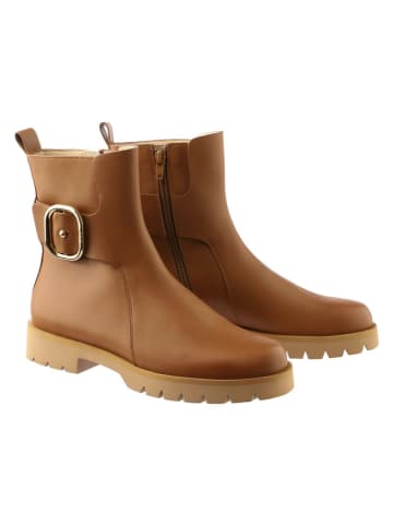 Högl Leder-Boots in Hellbraun