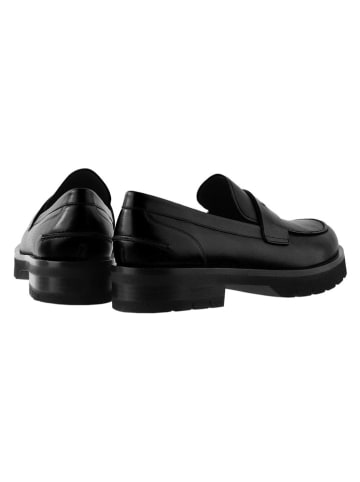 Högl Leder-Mokassins in Schwarz
