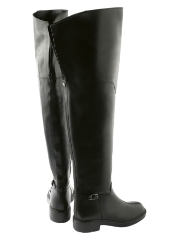 Högl Skórzane kozaki "Serena" w kolorze czarnym