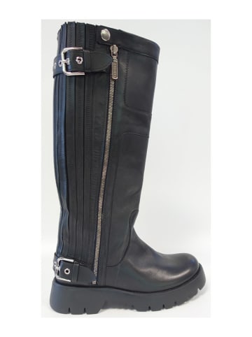 Högl Leder-Stiefel in Schwarz