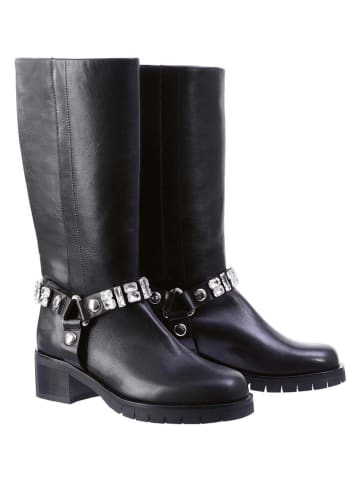 Högl Skórzane kozaki w kolorze czarnym