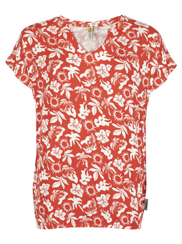 Roadsign Shirt in Orange/ Weiß