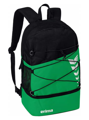 erima Rucksack "Six Wings" in Grün/ Schwarz - (B)30 x (H)45 x (T)18 cm