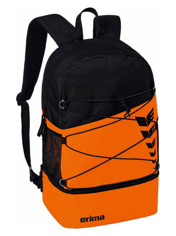 erima Rucksack "Six Wings" in Orange/ Schwarz - (B)30 x (H)45 x (T)18 cm