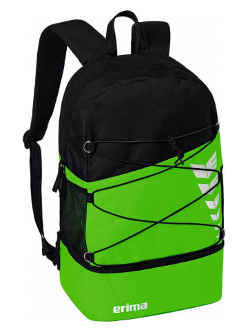 erima Rucksack "Six Wings" in Grün/ Schwarz - (B)30 x (H)45 x (T)18 cm