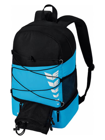erima Rucksack "Six Wings" in Blau/ Schwarz - (B)30 x (H)45 x (T)18 cm