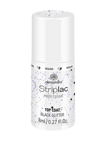 alessandro Topcoat "Top Coat - Black Glitter", 8 ml