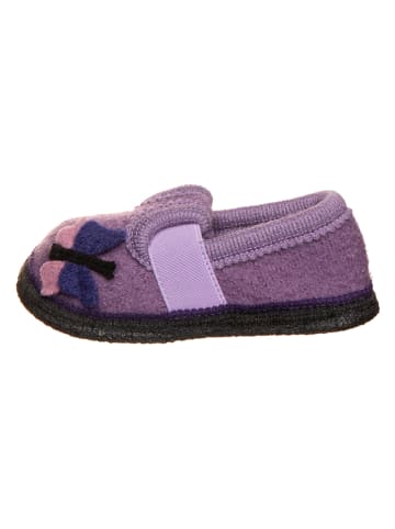 lamino Pantoffels "Schmetterling" paars