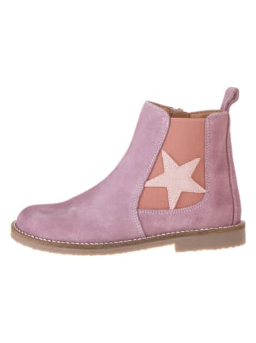lamino Leder-Chelsea-Boots in Rosa