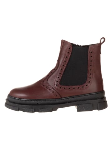 lamino Leder-Chelsea-Boots in Rot