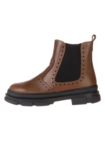 lamino Leder-Chelsea-Boots in Hellbraun
