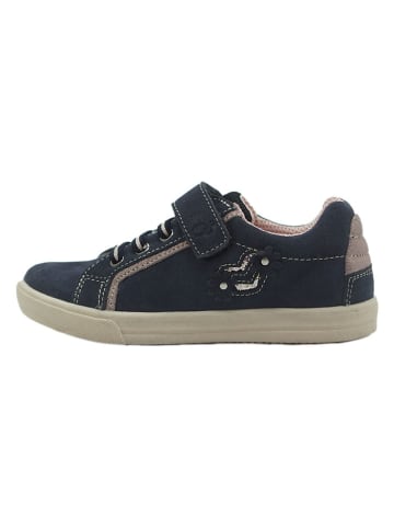 lamino Leren sneakers donkerblauw