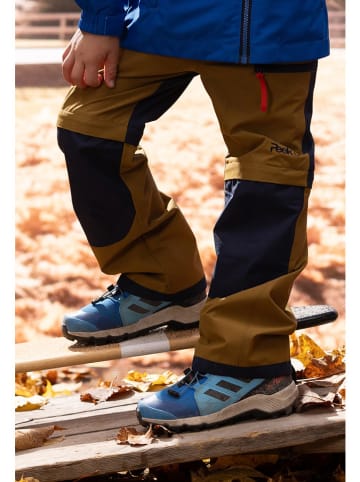 Peek U Afritstrekkingbroek "Terra" mosterdgeel/donkerblauw