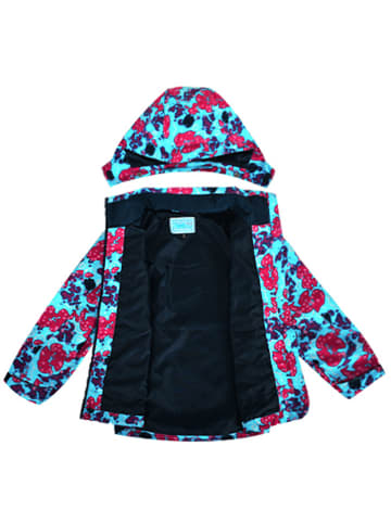 Peek U Regenjas "Autumn" turquoise/donkerblauw