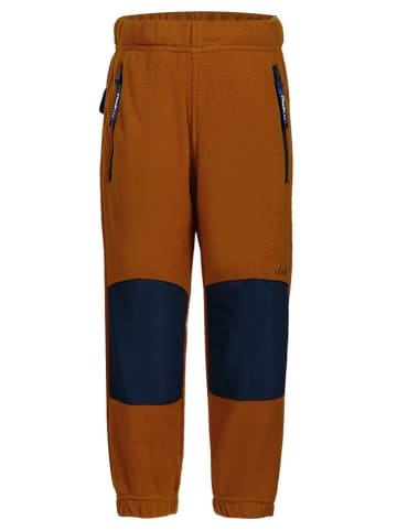 Peek U Fleece broek "Ocean" lichtbruin/donkerblauw