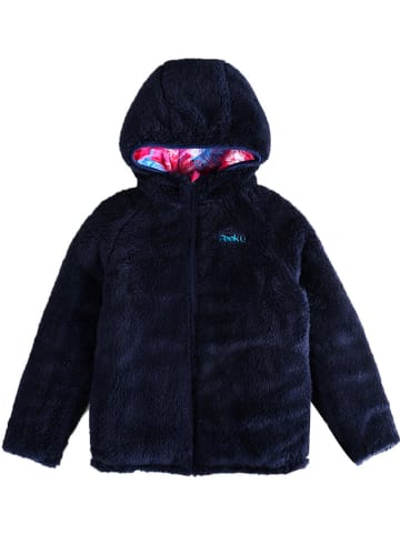 Peek U Omkeerbare doorgestikte jas "Meadow" roze/donkerblauw