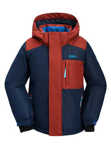 Peek U Ski-/ Snowboardjacke "Cyrus" in Dunkelblau/ Rot