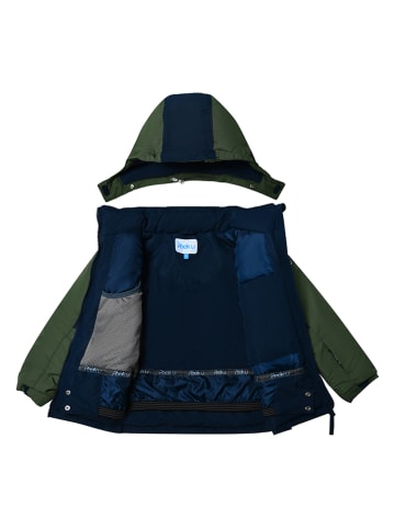 Peek U Ski-/snowboardjas "Hawk" kaki/donkerblauw