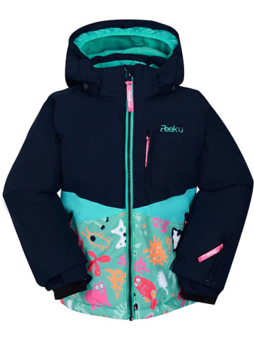 Peek U Functionele winterjas "Livia" donkerblauw/lichtblauw