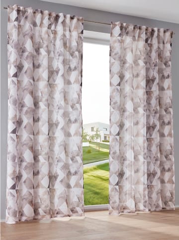 heine home Firanka dekoracyjna w kolorze biało-beżowo-brązowym